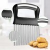 Yeenano Potato Cutter,2 Pcs Potato Chipper Chip Cutter,Potatos Crinkle Onion