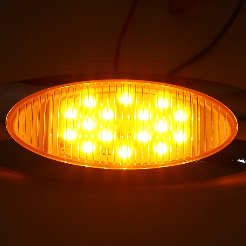 4pcs 6.5in 16LED Oval Side Marker Light 12V DC Shockproof