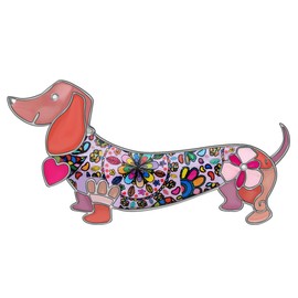 NEWEI Enamel Cute Dachshund Gifts Dachshund Brooch Pins for Women Girls Hat Jacket Decoration, enamel, No Gemstone