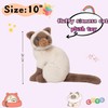 unsnurnoch 10" Realistic Siamese Cat Plush Toy, Soft Stuffed Siamese