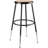 NPS 6224H 24" Adjustable Height Steel Stool, Black