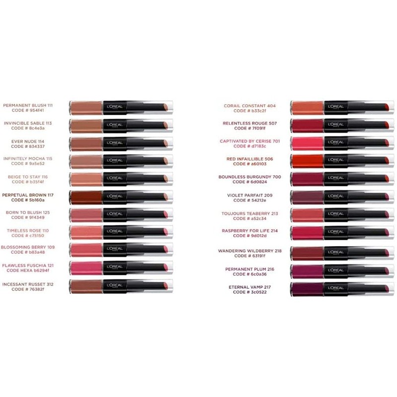 L'Oreal Infallible 24 Hour 2 Step Duo Lip Colour 209