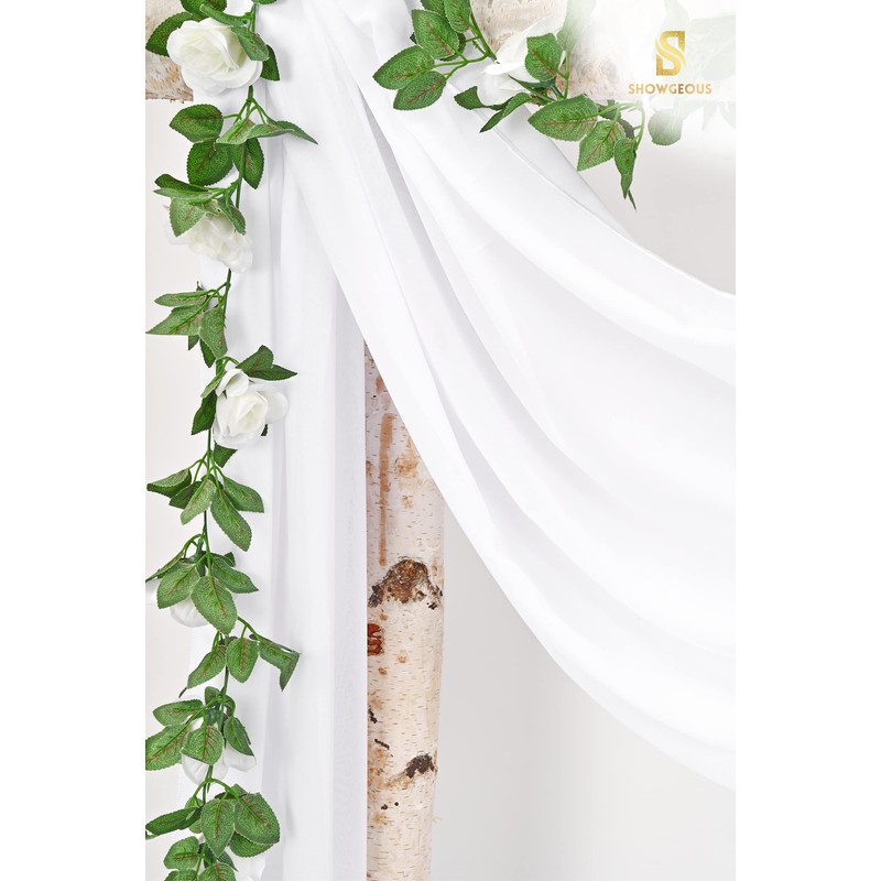 Showgeous Wedding Arch Draping Fabric 1 Panel 28" x20Ft Cream