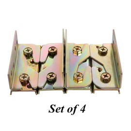 KASUNEN Bed Rail Brackets - Bed Rail Fittings - Heavy Duty Non-Mortise - Set of 4 (Screws Included)