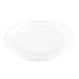 Restaurantware LIDS ONLY: Basic Nature Sauce Cup Lids 2000 Plastic Condiment Cup Lids - Compatible With Portion Cup Lids Disposable Clear PLA Plastic Portion Cup Lids For Takeaway Orders