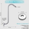 Nuodan Shower Head Extension Arm with Flange, S Shaped High