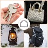 sourcing map 5pcs Metal D Ring Spring Key Hooks 0.87"