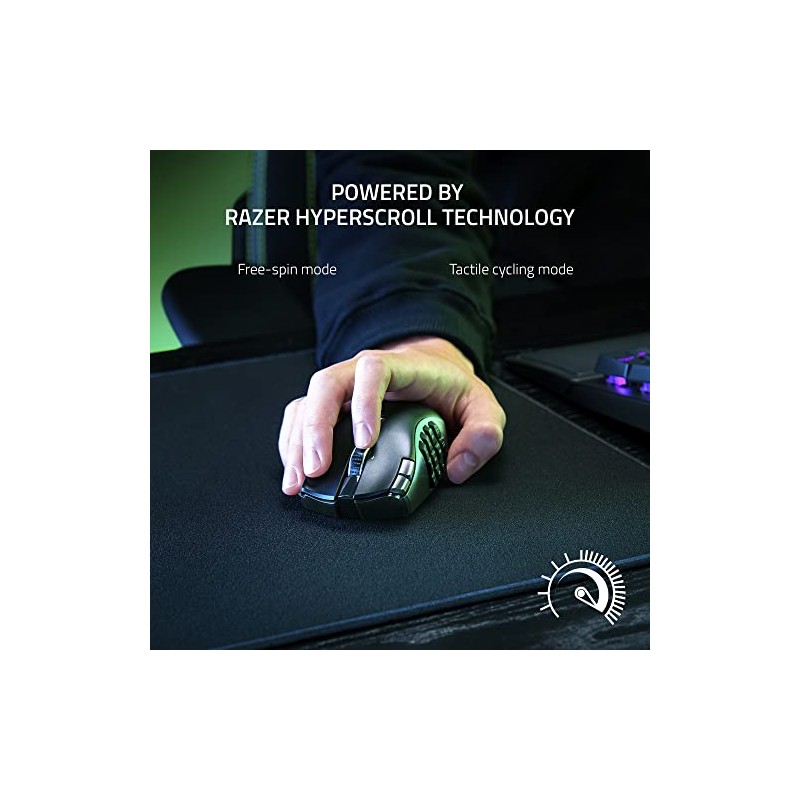 Razer Naga V2 HyperSpeed - Ratón Gamer Inalámbrico MMO con
