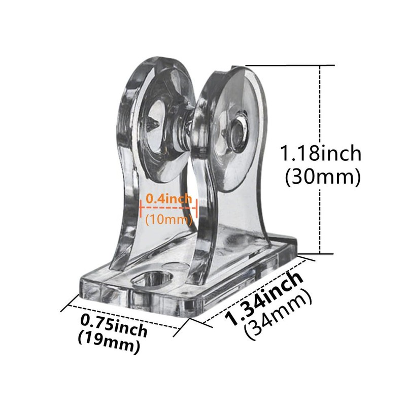 Roller Shade Clear Saftey Cord Guide 4 pcs Clip Fixation