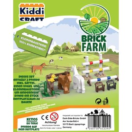 Kiddicraft KC1105 Horses on the Riding Area Clamping Building Blocks Construction Toy