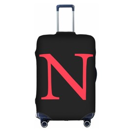 ILEABEC Letter N Luggage Cover Elastic Stretch Suitcase Covers Anti-Scratch Protector Washable Travel Cover L Fits 25-28 Inch Luggage