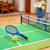 Miniature Tennis Racket Dollhouse Sports Decor Miniature Tools Micro Toys