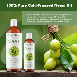 Neem Oil 32 fl. oz. – Unrefined Cold Pressed 100% Pure Natural – Nourishing for Skin, Hair, and Scalp – Hydrating and Moisturizing.