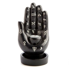 Hamsa Hand Ceramic Backflow Cone Incense Burner Holder Yoga