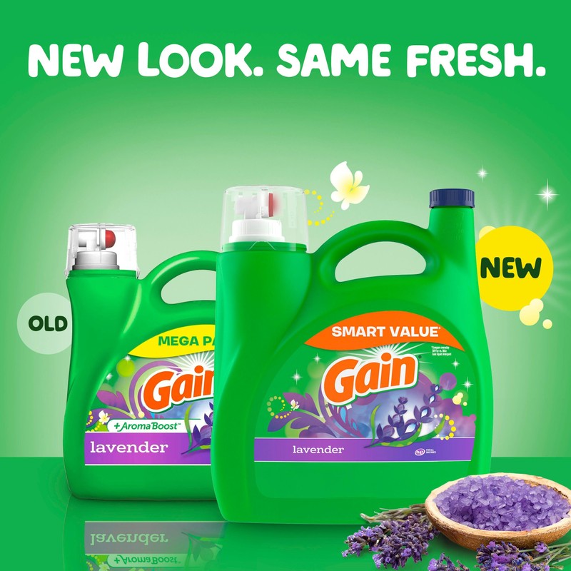 Gain + Aroma Boost Liquid Laundry Detergent Lavender Scent 107