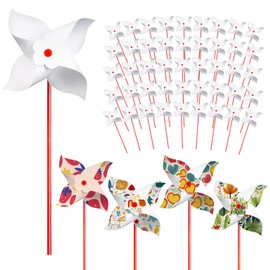 Bosctanuc 400 Pcs DIY Pinwheels for Kids Bulk Blank Paper Pinwheels Color Your Own Pinwheels for Spring Summer Craft for Kids Boys Girls School Group Daycare Home Fun Graffiti Art Craft (400)