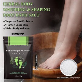 2Pack Herbal Body Detox Foot Soak Salt, Detox & Shaping Cleansing for Men and Women, Daily Rebody Body Detoxingherbs Foot Soak Salt for a Relaxing and Soothing Experience