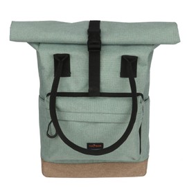 TOURBON Nylon Roll-Top Clip-On Market Shopper Bicycle Bag Backpack Shoulder Tote Bag