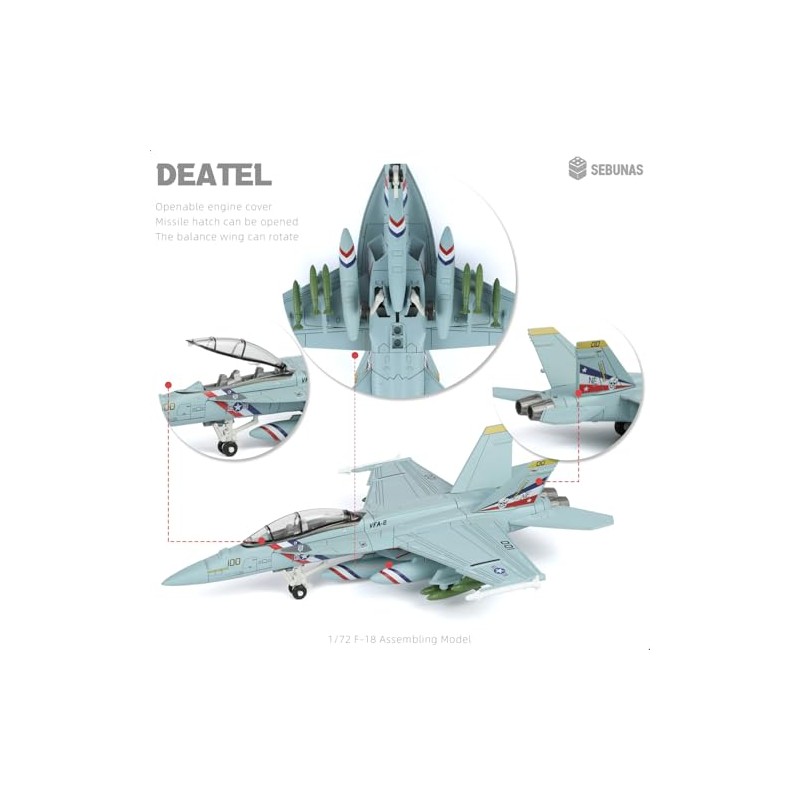 1:72 Scale F-18 VFA-2 Bounty Hunters Fighter Jet Quick Assembly