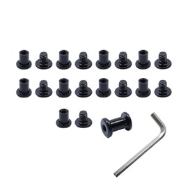 MY MIRONEY 10 Sets Binding Post Screw Hex Drive Socket Cap Bolts Stainless Steel Binding Bolts and Barrel Nuts Kit, for Furnitures Leather Belt Buckle, M6 x 8mm x 10mm