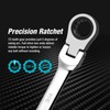 DURATECH Extra Long Flex-Head Ratcheting Wrench Set, Double Box End
