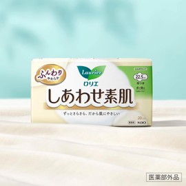 Laurier Happiness Bare Skin, Breathable, Ultra Slim, For Especially Large Nights, With Wings, 15.7 inches (400 cm), 15.7 inches (400 cm), Set of 9 x 2 (Total of 18 Pieces), Includes Special Tissues,