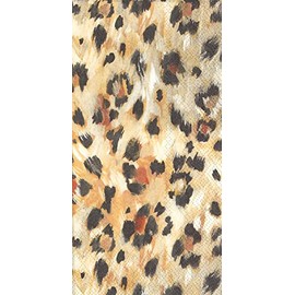 Boston International IHR 3-Ply Paper Napkins, 16-Count Guest Size, Leonard Light Brown