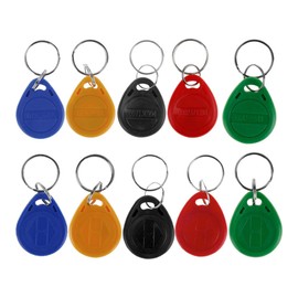 HFeng (pack of 10)125KHz RFID Access Control Key Card Proximity EM4100 TK4100 Keyfobs Keychains Smart ID Keycard for Door Electric lock system nfc token tag (Mix color)