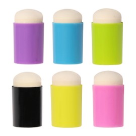Finger Sponge Daubers Penta Angel 6 Colors 12PCS Art & Craft Drawing Project Painting Foam Brush Set for Paint Ink Pad Stamping Chalk Card Making Kids Staining Stencil