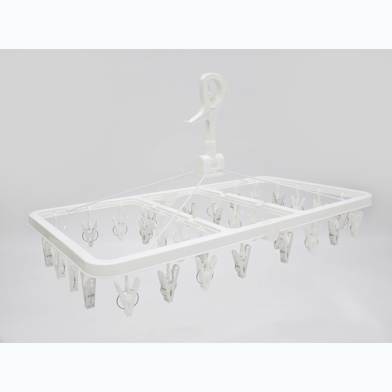 Towa Sangyo Laundry Clothes Dryer, Laundry Hanger with 32 Pinches,