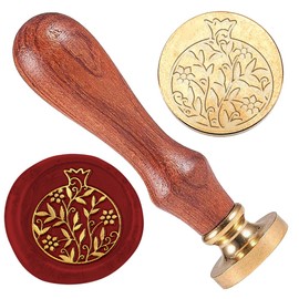 DELORIGIN Pomegranate Wax Seal Stamp Wedding Invitations Embossed Seal Stamp Removable 25 mm Brass Wax Seal Stamp Head for Envelopes Gift Packaging Decoration