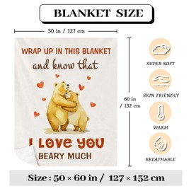 Xufudy I Love You Gifts for Him/Her, Anniversary Wedding Gifts for Men/Women, Gift for Girlfriend/Boyfriend, Husband/Wife Birthday Gift, Love Blanket 60"x50"