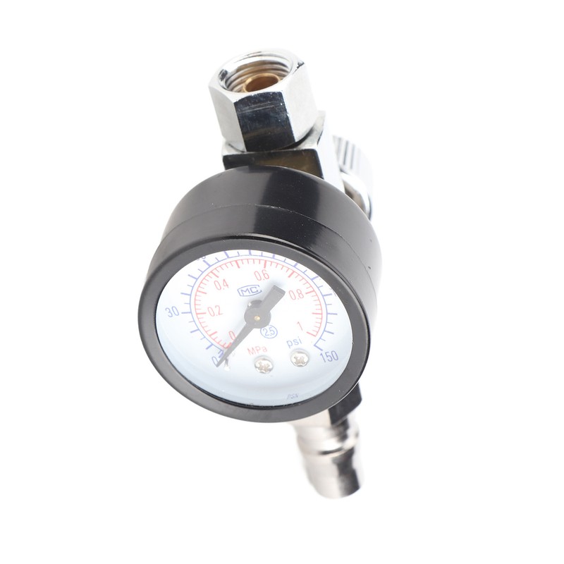 Mini Adjustable Spray Gun Air Regulator With Pressure Gauge Diaphragm