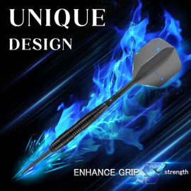 Lavishio Professional Darts Steel Tip Sets, Metal Tip Darts,Dart Metal Tip Set 3 Aluminum Dart Shafts Steel Tip Dart Set + Dart Case