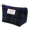 Harris Tweed Plaid Tartan Zipped Purse Cosmetic Toiletry Makeup Pouches