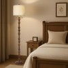 65.5" Natural Real Wood Floor Lamp with S Cluster Pull