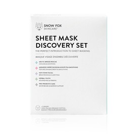 Snow Fox Skincare Sheet Mask Discovery Set, 5 Unique Masks, 5-Pack