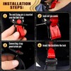 OICCTBF Red Helmet Quick Release Buckle,Stainless Steel Helmets Replacement Kit