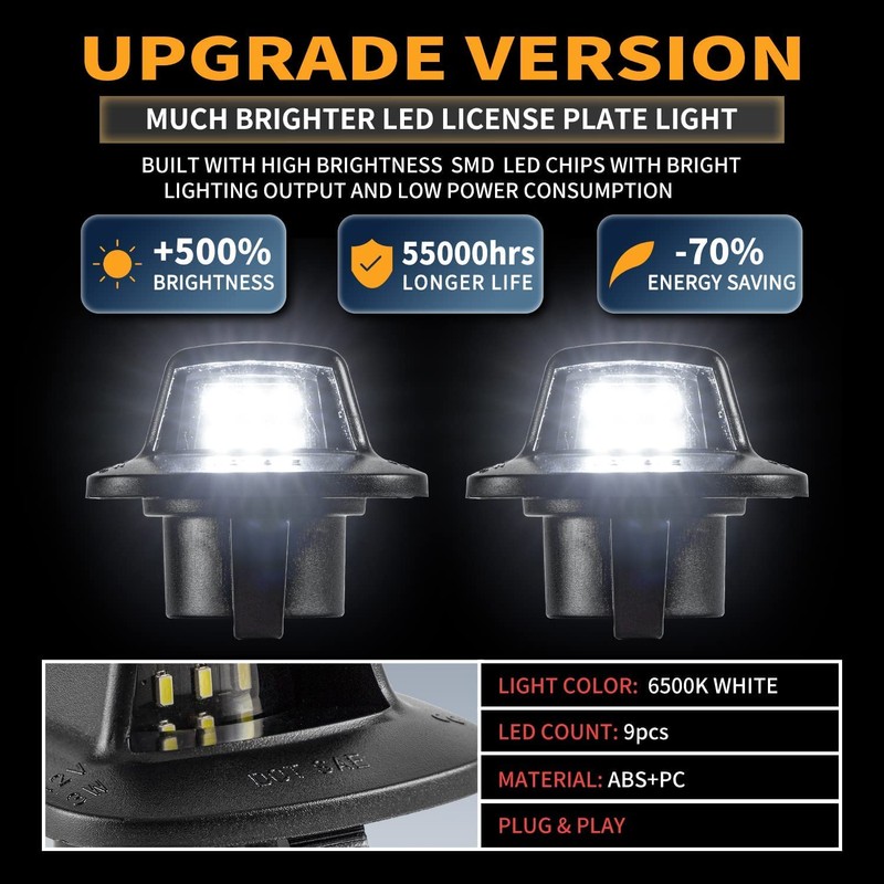 Gempro LED License Plate Light for Dodge Dakota 1997-2011 Pickup