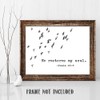 Psalms 23:3"He Restores My Soul." Bible Verse Wall Print- Unframed