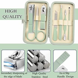 Aceoce Aceoce Manicure Set Business Gifts Handheld Sized, Nail Clippers Set Tools Luxurious Manicure Set Professional Stainless Steel Nail Clippers with Travel Case for Men Women Teens Parents Colleagues