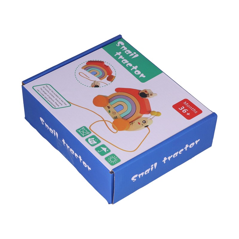 Beech Wooden Baby Pull Along Toy WalkALong Snails Toddler for