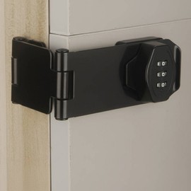 Password Security Drawer & Cabinet Hinge Lock Drawer Door Lock - Black