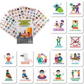 Smarfer - 160 x Stickers for Children & Toddlers - Stickers for Pictograms Set - Cute Various Activities
