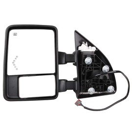 SCITOO for Ford Super Duty Series Tow Mirrors with Turn Signal Power Heated Lights Arrow Led Signal Light Rear View Mirrors for 2008-2016 F250 F350 F450 F550 Super Duty Series