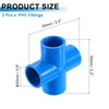 uxcell 1/2" PVC Fittings, 2 Pcs 4 Way Elbow Connector