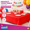 SOL 6pk Red Table Cloth - Disposable Waterproof Plastic Party