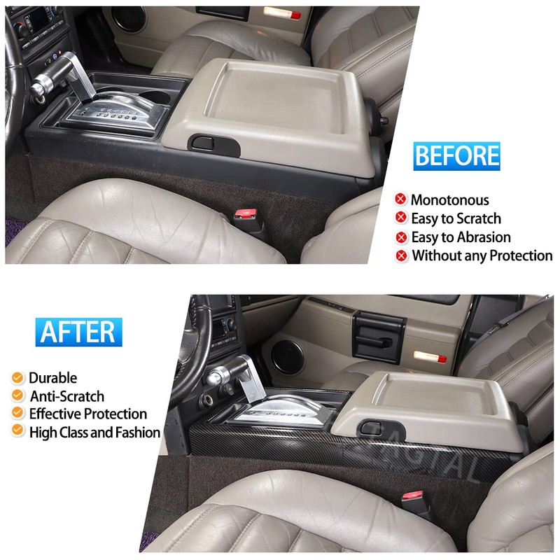 Gear Shift Console Trim Frame Compatible with Hummer H2 2003-2007,