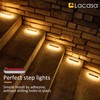 Lacasa Solar Deck Lights, 4 Pack 40LM Solar Powered Step