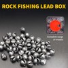 179PCS Split Shot Fishing Weights Set, 7-Compartment Sinkers Assortment Box,